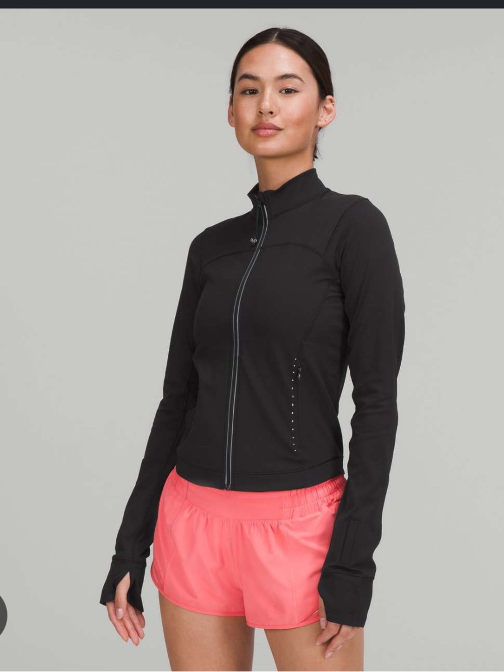 Lululemon black lightweight running jacket